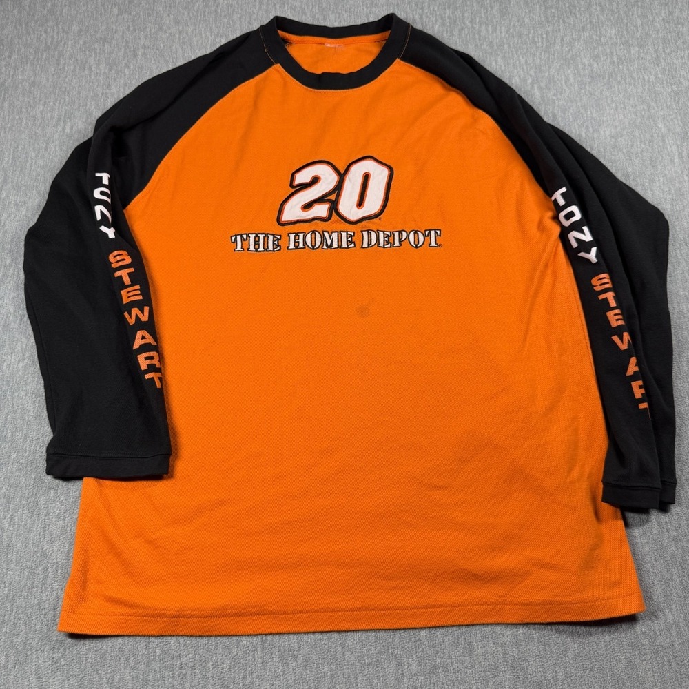 Chase Authentics Shirt Mens XXL Orange Black NASCAR Tony Stewart 20 Racin